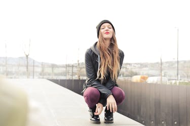 Confident teenager posing